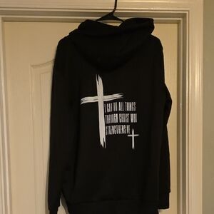 Men's Black Hoodie with Inspirational Quote